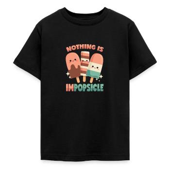 Popsicles: Rien n’est impossible! - T-shirt Ado - noir - Devant - AI Model Teenager Male light (155cm)
