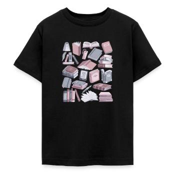 Bücher - Teenager T-Shirt - Schwarz - Vorne - AI Model Teenager Male light (155cm)