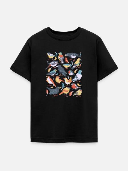 Vögel - Teenager T-Shirt - Schwarz