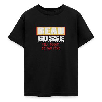 Beau gosse - T-shirt Ado - noir - Devant - AI Model Teenager Male light (155cm)