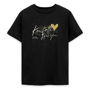 Konfetti im Herzen Fasching Konfetti Kostüm Damen - Teenager T-Shirt - Schwarz - Vorne - AI Model Teenager Male light (155cm)