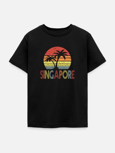 Singapore - Teenager T-Shirt - Schwarz