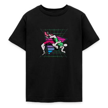 Ringen, Ringen Ringer, 2021, - Teenager T-Shirt - Schwarz - Vorne - AI Model Teenager Male light (155cm)