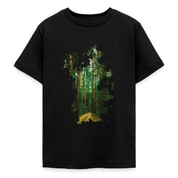 Wald - Teenager T-Shirt - Schwarz - Vorne - AI Model Teenager Male light (155cm)
