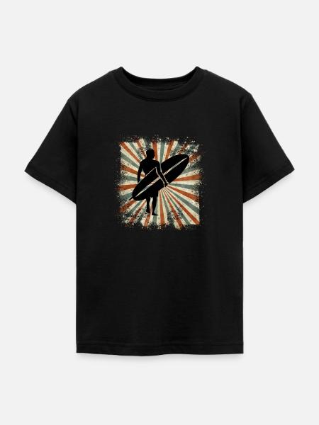 Surfing - Teenager T-Shirt - Schwarz