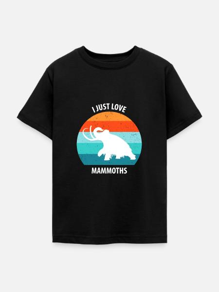 Funny Mammoth Stone Age Ice Age Design Prehistoric - Teenage T-Shirt - black