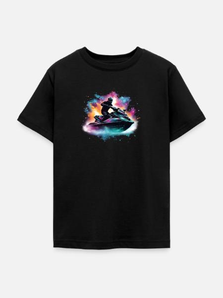 Per Jetski durch die Galaxis - Teenager T-Shirt - Schwarz