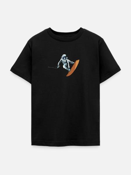Wakeboard Wakeboarder Astronaut - Teenager T-Shirt - Schwarz