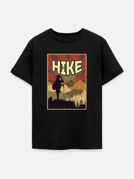 Wandern Propaganda - Teenager T-Shirt - Schwarz