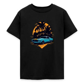 Klassischer Sportwagen - Teenager T-Shirt - Schwarz - Vorne - AI Model Teenager Male light (155cm)