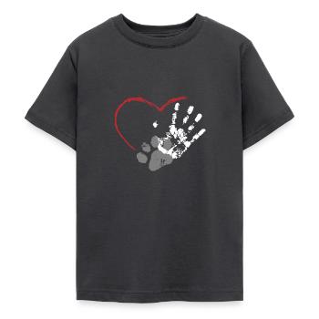 Propriétaires de chiens - T-shirt Ado - charbon - Devant - AI Model Teenager Male light (155cm)