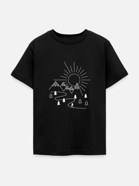 Wandern - Teenager T-Shirt - Schwarz