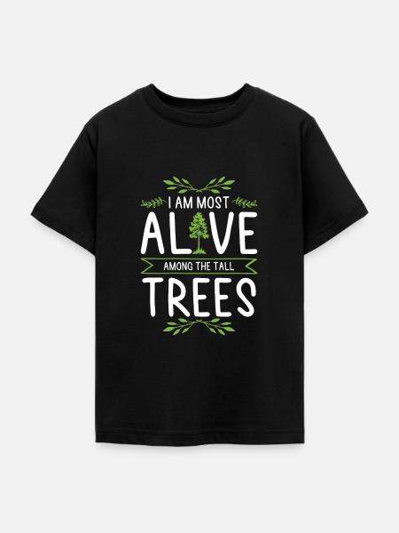 Natur Baum Bäume - Teenager T-Shirt - Schwarz