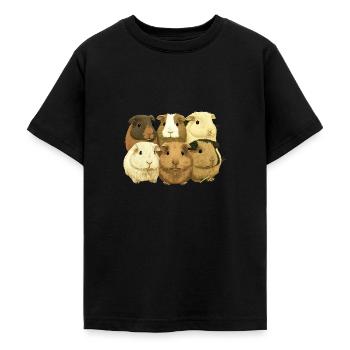 Meerschweinchen für eine Meerschweinchen - Teenager T-Shirt - Schwarz - Vorne - AI Model Teenager Male light (155cm)