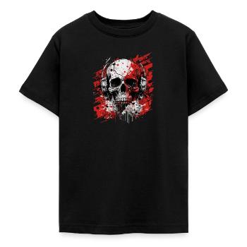 Zombie skull Disc Jockey - Teenage T-Shirt - black - Front - AI Model Teenager Male light (155cm)
