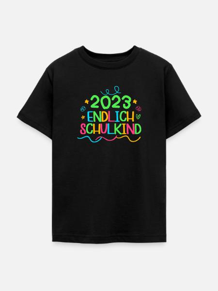 2023 endlich schulkind, Einschulung Erstklässler - Teenager T-Shirt - Schwarz