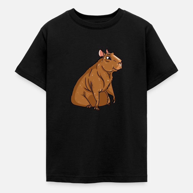 Capybara - T-shirt Ado - noir