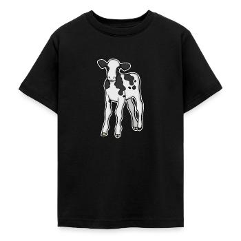 Kuh - Teenager T-Shirt - Schwarz - Vorne - AI Model Teenager Male light (155cm)