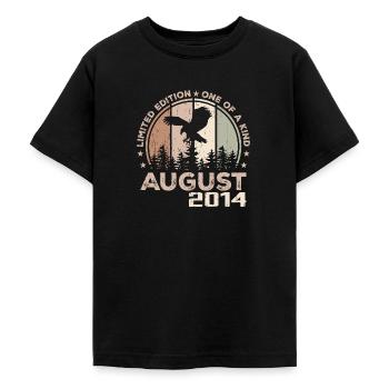 Unvergleichlich seit August 2014, 10-jähriges Jubiläum - Teenager T-Shirt - Schwarz - Vorne - AI Model Teenager Male light (155cm)