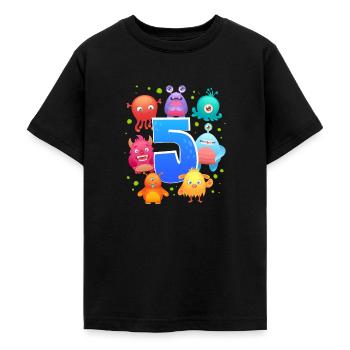 5. Geburtstag | Monster Geburtstag | Monster - Teenager T-Shirt - Schwarz - Vorne - AI Model Teenager Male light (155cm)