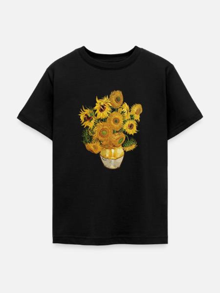 Sonnenblumen van Gogh - Teenager T-Shirt - Schwarz