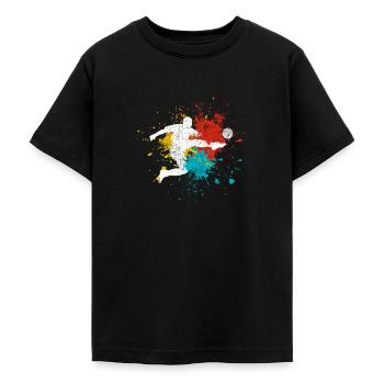 Fußball - Teenager T-Shirt - Schwarz - Vorne - AI Model Teenager Male light (155cm)