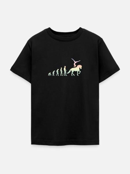 Reitschule Voltigieren Volti Evolution - Teenager T-Shirt - Schwarz