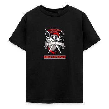 Meilleur salon de coiffure - T-shirt Ado - noir - Devant - AI Model Teenager Male light (155cm)