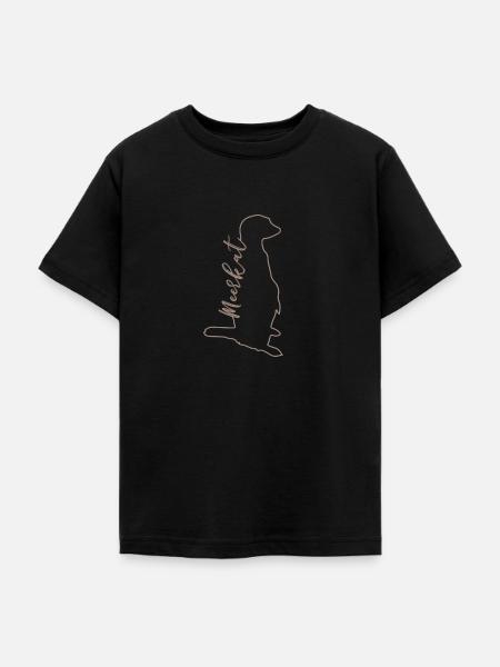 Erdmännchen - Teenager T-Shirt - Schwarz