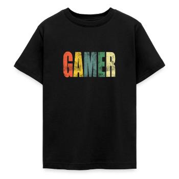 GAMER - Teenager-T-shirt - sort - Foran - AI Model Teenager Male light (155cm)