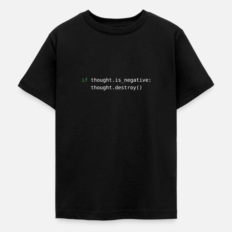 Python code | Destroy negative thoughts - Teenage T-Shirt - black