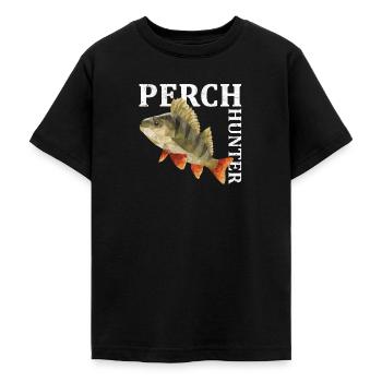 Barsch Angeln - Teenager T-Shirt - Schwarz - Vorne - AI Model Teenager Male light (155cm)