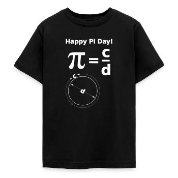 Wiskunde Pi - Teenager T-shirt - zwart - Voor - AI Model Teenager Male light (155cm)