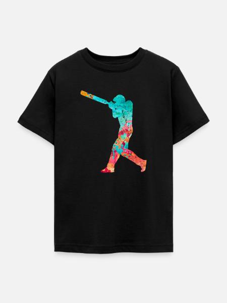 Cricket-Spieler in Popart - Teenager T-Shirt - Schwarz