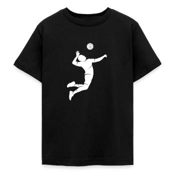 Volleyballer Silhouette Volleyball - Teenager T-Shirt - Schwarz - Vorne - AI Model Teenager Male light (155cm)