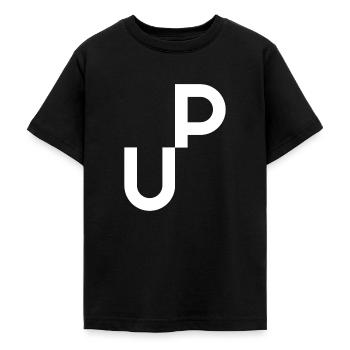 UP (negative) - Teenage T-Shirt - black - Front - AI Model Teenager Male light (155cm)