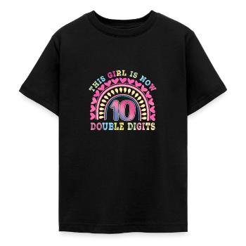 10. Geburtstag Mädchen Geschenk 10. Geburtstag für Mädchen - Teenager T-Shirt - Schwarz - Vorne - AI Model Teenager Male light (155cm)