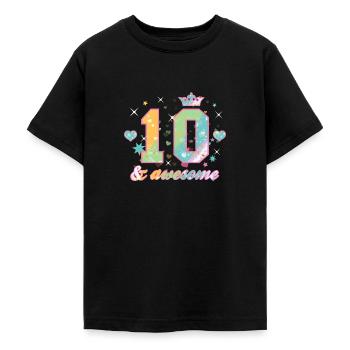 10. Geburtstag 10 & awesome Mädchen Geschenkidee - Teenager T-Shirt - Schwarz - Vorne - AI Model Teenager Male light (155cm)