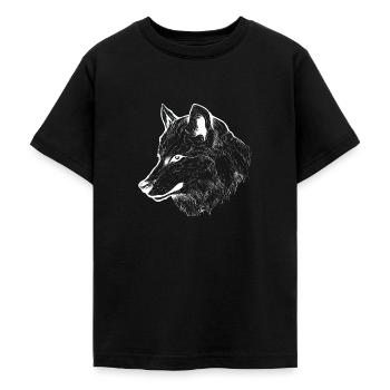 Der kalte Wolf - Teenager T-Shirt - Schwarz - Vorne - AI Model Teenager Male light (155cm)