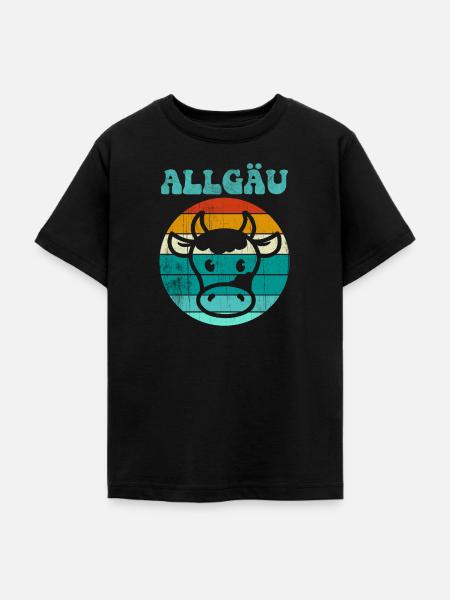 Allgäu Kuh - Teenager T-Shirt - Schwarz