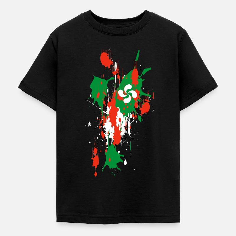 croix basque design 49 - T-shirt Ado - noir