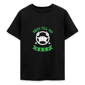 Devis camionneur camion - T-shirt Ado - noir - Devant - AI Model Teenager Male light (155cm)