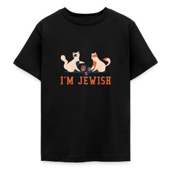 I'm Jewish Christmas Jew Hanukkah - Teenage T-Shirt - black - Front - AI Model Teenager Male light (155cm)