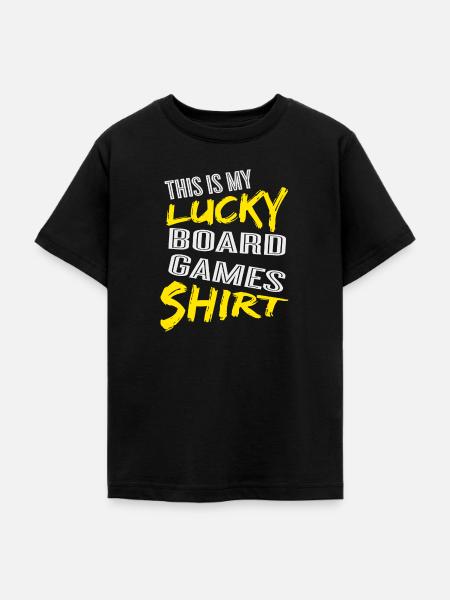 Das ist mein Glück Brettspiel Shirt - Teenager T-Shirt - Schwarz