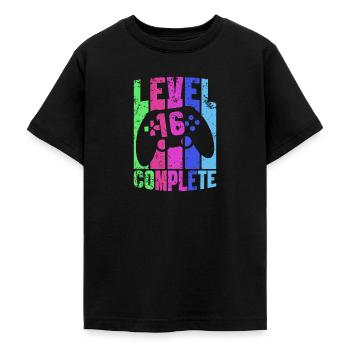 Geschenk 16. Geburtstag Zocker Game Gaming Gamer - Teenager T-Shirt - Schwarz - Vorne - AI Model Teenager Male light (155cm)