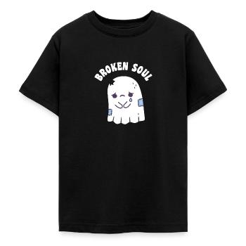 Trauriger Geist Zerbrochene Seele - Teenager T-Shirt - Schwarz - Vorne - AI Model Teenager Male light (155cm)