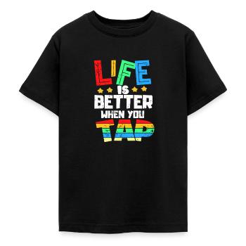 Tap, Dance,stepptanz - Teenager T-Shirt - Schwarz - Vorne - AI Model Teenager Male light (155cm)