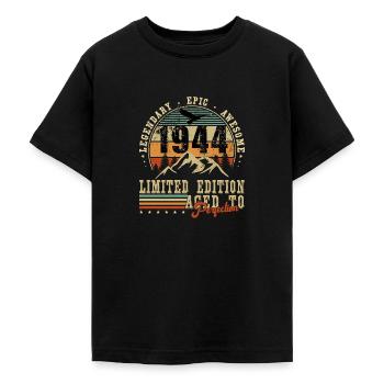 Année 1944 La légende 80e anniversaire - T-shirt Ado - noir - Devant - AI Model Teenager Male light (155cm)