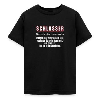 Schlosser - Schlosser Definition - Teenager T-Shirt - Schwarz - Vorne - AI Model Teenager Male light (155cm)