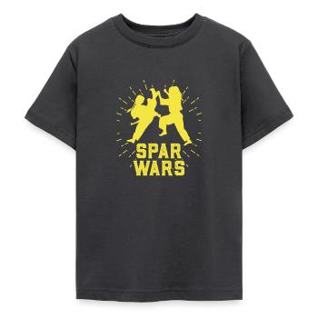 Partenaire d’entraînement de karaté - T-shirt Ado - charbon - Devant - AI Model Teenager Male light (155cm)